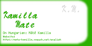 kamilla mate business card